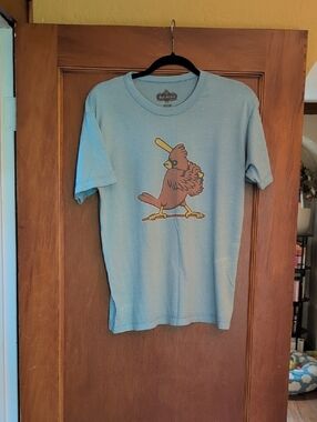 Red Jacket Light Blue Graphic Crewneck Tee